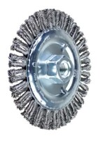 COMBITWIST&#174; STRINGER BEAD WHEEL BRUSH 4-1/2&quot; DIA .020 CS, 5/8-11&quot; THREAD